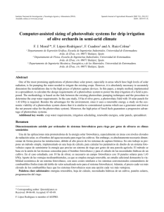 Computer-assisted sizing of photovoltaic systems for drip irrigation