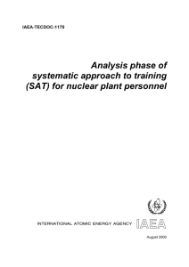 Analysis phase of systematic approach to training (SAT) for nuclear