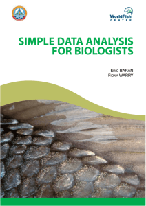 Simple data analysis for biologists. WorldFish
