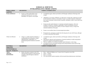 SURGICAL SERVICES INTRAOPERATIVE MEDICATIONS