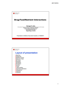 Drug-Food/Nutrient Interactions - Dietitians Association of Australia