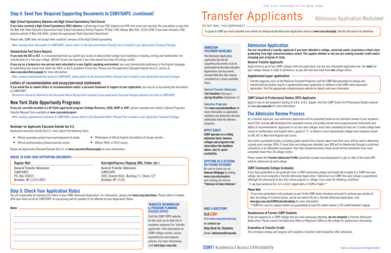 cuny transfer application waitinglist back up