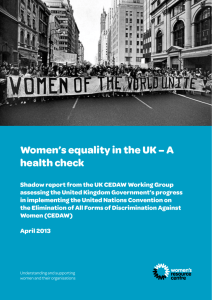 Women's equality in the UK – A health check