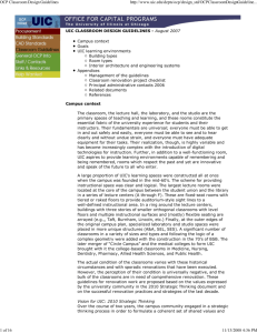 UIC Clasroom Design Guidelines