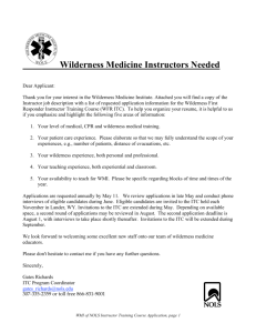 Wilderness Medicine Instructors Needed