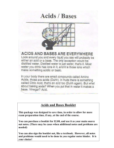 Acids and Bases Booklet