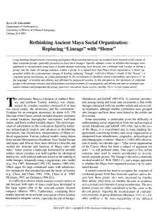 Rethinking Ancient Maya Social Organization