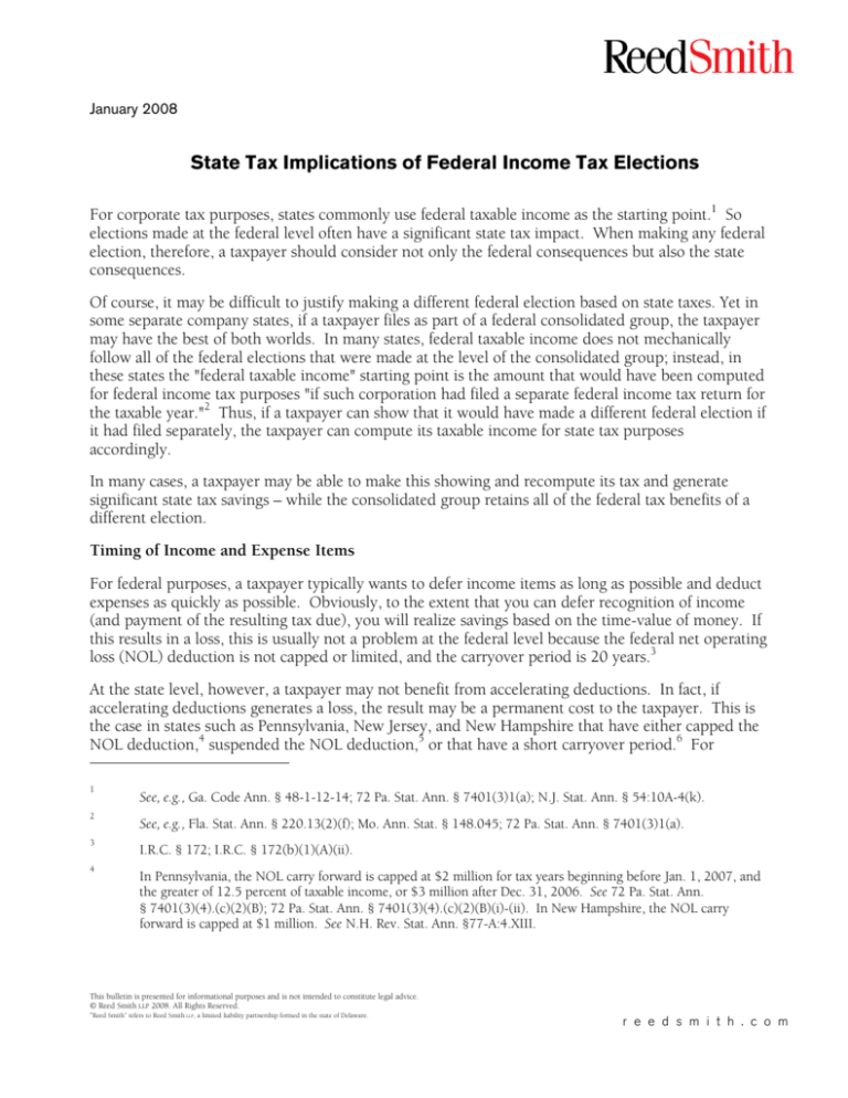 state-tax-implications-of-federal-income-tax-elections