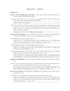 Homework 9 – Solutions Chapter 7A