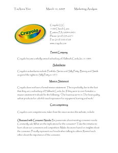 Marketing Analysis for Crayola, LLC in PDF format.