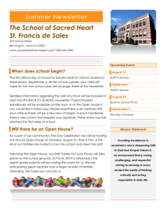 Summer News - The School of Sacred Heart