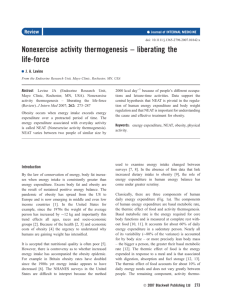 Nonexercise activity thermogenesis – liberating the life