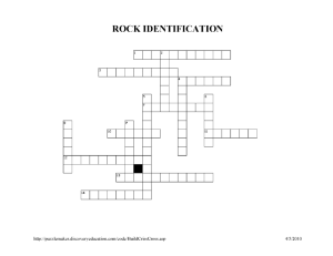 Rock crossword puzzle