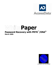 Password Recovery with PRTK /DNA - Zenk