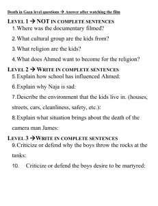 Death in Gaza level questions Answer in Complete Sentences