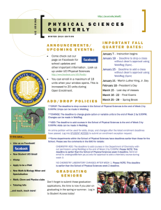 Winter 2013 Newsletter - School of Physical Sciences