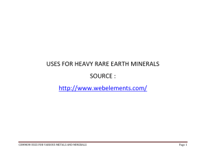 Heavy Rare Earth Minerals