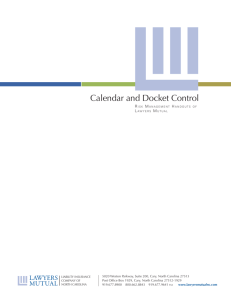 Calendar and Docket Control
