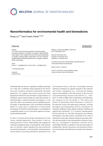 Nanoinformatics for environmental health and - Beilstein