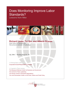 Does Monitoring Improve Labor Standards?: Lessons from Nike