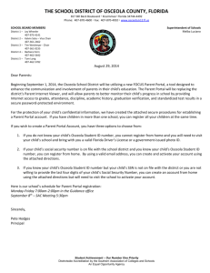 FOCUS Parent Portal Letter - School District of Osceola County