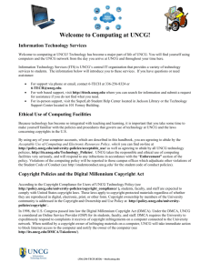 Welcome to Computing at UNCG! - Information Technology Services