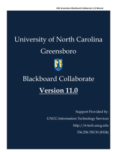 University of North Carolina Greensboro Blackboard Collaborate