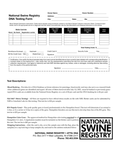 National Swine Registry DNA Testing Form
