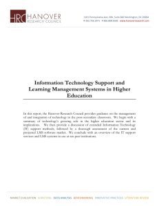 Information Technology Support and Learning Management