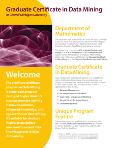 Graduate Certificate in Data Mining