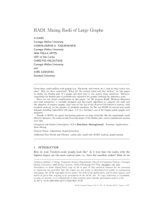 HADI: Mining Radii of Large Graphs