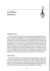 Cell Water Relations