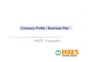 Company Profile / Business Plan HAZS