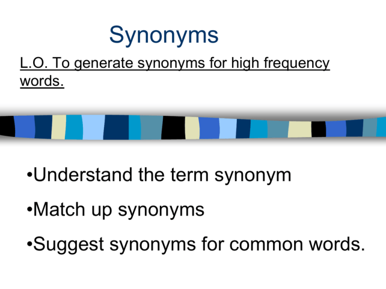 Day 1 Synonyms