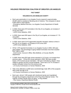 violence in Los Angeles County - HIV Drug & Alcohol Task Force