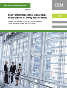 Supply chain transformation is becoming a critical element for