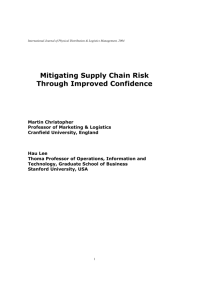 Mitigating Supply Chain Risk Through Improved Confidence
