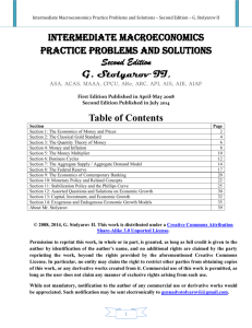 Intermediate Macroeconomics Practice Problems and Solutions