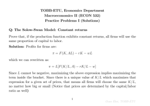 TOBB#ETU, Economics Department Macroeconomics II (ECON 532