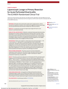 Laparoscopic Lavage vs Primary Resection for Acute Perforated