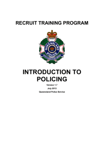 INTRODUCTION TO POLICING