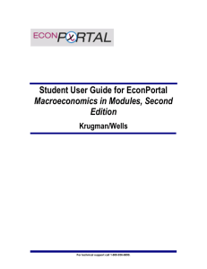 Student User Guide for EconPortal Macroeconomics in Modules