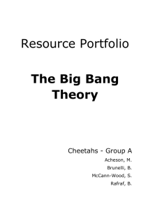 Resource Portfolio The Big Bang Theory