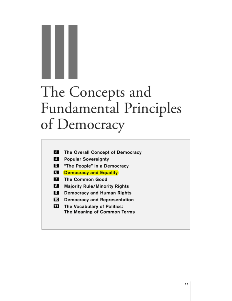 IIIThe Concepts And Fundamental Principles Of Democracy 