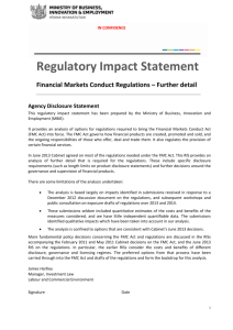Financial Markets Conduct Regulations