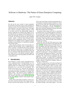 The Future of Green Enterprise Computing