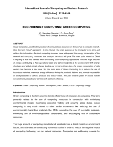 eco-friendly computing: green computing