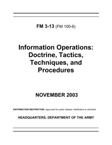 (FM) 3-13: Information Operations