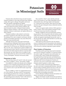 Potassium in Mississippi Soils - Mississippi State University