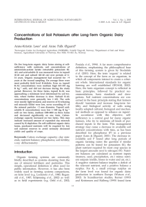 Concentrations of Soil Potassium after Long